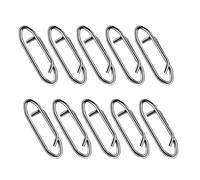 YiNLuax 50Pcs Power Speed Clip Pesca Attrezzatura Clip Connettori Link Split Anelli Acciaio Ad Alta Resistenza Connettori Da Pesca