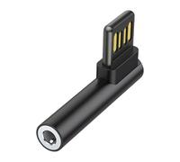 YiNLuax Adattatore da USB a 3,5 mm per ascolto stereo e chiamate, compatibile con computer fissi e portatili per ascoltare stereo e convertitori per cuffie per chiamate