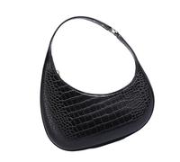 YiNLuax Borsa da donna e borsa all-matching ascellare borsa a tracolla in pelle PU mezza ascella per shopping borsa da donna borsa a tracolla in pelle PU, Nero , One Size