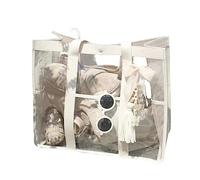 YiNLuax Borsa trasparente approvata dallo stadio con manici trasparente per spiagge da stadio trasparente per sport borse da spiaggia extra large borse da spiaggia impermeabile a prova di sabbia borsa