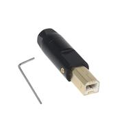 YiNLuax Connettore USB B-Type Square Port placcato oro Shell preciso 6mm Foro in lega di alluminio Shell per stampante Riparazioni cavo dati Riparazione cavo di stampa
