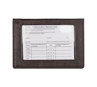 YiNLuax Custodia leggera per passaporti in PVC con finestra trasparente per documenti e spazio per carte di credito per passaporto compatto da viaggio e porta carte, Colore caffè.