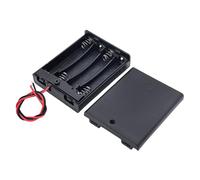 YiNLuax Custodia per celle 3A cablata serie ABS 6V Terminali a molla Coperchio rimovibile e scatola batteria integrata serie di alimentazione