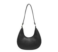 YiNLuax Elegante borsa a tracolla in PU con scomparti multipli per cosmetici e oggetti, Nero , One Size