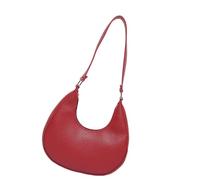 YiNLuax Elegante borsa a tracolla in PU con scomparti multipli per cosmetici e oggetti, Rosso, One Size