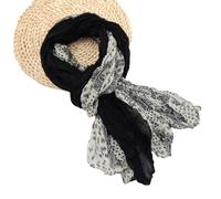 YiNLuax Elegante sciarpa plissettata in poliestere multiuso sciarpa lunga per primavera autunno abbigliamento quotidiano ufficio tutti gli accessori abbinati scialle avvolgente collo, E, Taglia unica