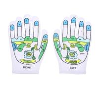 YiNLuax Guanti in nylon ispessito per riflessologia della mano, guanti riutilizzabili con esfoliante a punta, bianco, Taglia unica