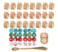 YiNLuax Holiday Candy Box with Wrapping Labels And Rope Christmas Party Treat Box Chocolate Candy Holder Bag for Gift Wrapping Safe Food Grade Gift Packaging