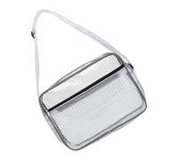 YiNLuax La borsa a tracolla del PVC della trasparenza con le tasche multiple impermeabile per lo stoccaggio essenziale Anti statics Mesh spalla, 17 pollici Full Pvc, Length 40cm Width 30cm Height 8cm