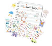 YiNLuax Libro dei ricordi con adesivo per bambino o bambina, diario per il primo anno, libro per album di ritagli per bambini dall'età