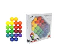 YiNLuax Palla Plastica Colorata con Perline Giocattolo Puzzle da Spremere per Alleviare Lo Stress Scrivania da Ufficio Viaggio Sensoriale Palla Antistress in Plastica Portatile