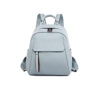 YiNLuax Zaino da scuola in pelle PU alla moda per studenti adolescenti ragazzi ragazze viaggi casual carino scuola media zaini, Azzurro, Small