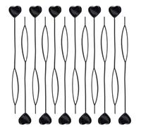 Yinluluna 12 pezzi di plastica Topsy Tail Hair Tool, perline per capelli veloci per intrecciare perline su trecce, coda di cavallo tirare attraverso per donne ragazze styling