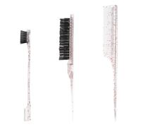 Yinluluna Set di 3 spazzole per capelli con setole sottili, include spazzola per bordi dei capelli, pettine a coda di topo e pettine per prendere in giro, strumenti di separazione per donne e uomini