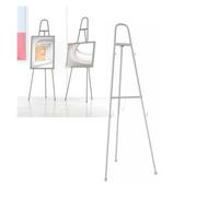 YINMAN Espositore A Cavalletto, Treppiede Regolabile Da Terra, Ripiano Pieghevole In Ferro, For Matrimoni, Centri Commerciali, Hotel, Studi(White)