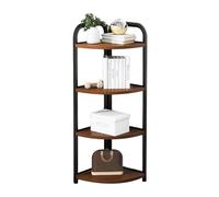 YINMAN Libreria Angolare, Scaffale Autoportante A 4/5 Strati, Espositore Angolare Dal Pavimento Al Soffitto, Salvaspazio, For Camera Da Letto, Soggiorno, Sala Da Pranzo, Ufficio(32x32x106cm)