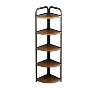 YINMAN Libreria Angolare, Scaffale Autoportante A 4/5 Strati, Espositore Angolare Dal Pavimento Al Soffitto, Salvaspazio, For Camera Da Letto, Soggiorno, Sala Da Pranzo, Ufficio(32x32x138cm)