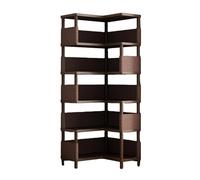 YINMAN Libreria Angolare, Scaffale For La Casa A 4/5/6 Strati, Scaffale For Armadietto Indipendente, Salvaspazio, For Camera Da Letto, Soggiorno, Sala Studio E Ufficio(Brown,6 layers)