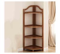 YINMAN Libreria Angolare, Scaffale Portaoggetti Da Terra For La Casa, Semplice Scaffale Espositore In Bambù, Salvaspazio, Adatto For Soggiorno, Camera Da Letto E Ufficio(Color 1,4 layers)