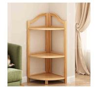 YINMAN Libreria Angolare, Scaffale Portaoggetti Da Terra For La Casa, Semplice Scaffale Espositore In Bambù, Salvaspazio, Adatto For Soggiorno, Camera Da Letto E Ufficio(Color 3,3 layers)