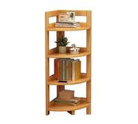 YINMAN Scaffale Angolare A 4 Strati, Mobiletto Triangolare Da Pavimento, Libreria Decorativa Con Ripiano Angolare In Legno, Salvaspazio, For Camera Da Letto, Soggiorno, Ufficio(Color 2)
