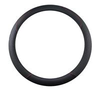 yinmeichun Coprivolante Auto per Ford Ranger 1983-2020 2021 2022 2023 2024 2025,Coprivolante in Pelle Microfibra,Copertura Copri Sterzo Accessori Auto Interno,Confortevole e Antiscivolo,A-Black