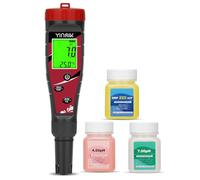 YINMIK Test Piscina pH e Cloro Digitale 7 in 1 Misuratore Salinita Piscina | Kit automatico ph e cloro piscina per piscina, Vasca idromassaggio, Acquario, Idroponica e acqua potabile