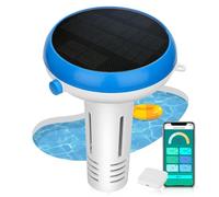YINMIK - Tester di pH e cloro per piscine con acqua salata, tester di pH e sale intelligente per piscine di acqua salata, monitor di temperatura 7 in 1 per piscine scavate, fuori terra, spa e vasche