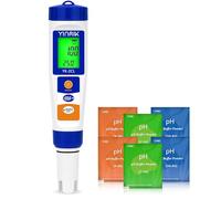 YINMIK Tester per pH e Cloro Piscina Misuratore Digitale di Salinità, pH per Piscine di Acqua Salata Indicatore di Sale per Acquari e Laghetti Koi Penna di Prova TDS Tester di pH e Cloro ORP EC TDS