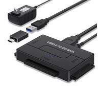YINNCEEN Lettore di dischi rigidi da USB 3.0 a SATA IDE, convertitore di disco rigido esterno ultra recovery, kit adattatore universale per disco rigido HDD/SSD da 2,5/3,5 pollici, include adattatore