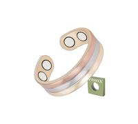 YINOX 99,99% puro rame trifono anello magnetico femminile, 3500 Gauss 4 anelli magnetici, adatto per anelli da donna