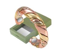 YINOX Anelli magnetici in rame puro per uomini e donne, due calamite, misura regolabile, cinturino alla moda, regalo magnetico, gioielli da indossare in rame