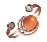 YINOX Bracciale magnetico da donna in rame puro super resistente, braccialetto cat eye alla moda in rame puro, 2 magneti NdFeB extra large