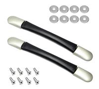 Yinpecly Maniglia per bagagli, lunghezza 26 cm, in plastica, per valigie ordinarie, colore nero, 2 pezzi