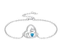 Yinsen Bracciale Donna Argento 925 Bracciale Delfino,Regalo Elegante per Donna,Gioiello con Scatola Regalo - Ideale per Natale,Compleanno,Anniversario,Festa della Mamma