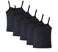 Yintry Confezione da 5 Canottiere per Ragazze Canottiere morbide Senza Maniche per Bambini Canottiere semplici Canotte Balletto Ginnastica Danza