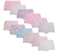 Yintry Intimi per Bambini di Serie Bambini Mutandine Culotte in Cotone per Bambine Piccole (Confezione da 12) (10-12 Anni, Multi-1)