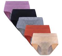 Yintry Intimo mestruale per Donna Mutandine mestruali a Vita Media Slip a Prova di perdite per Flusso Leggero 5 Pezzi (Utilizzare con Tamponi)