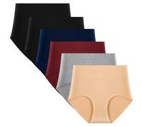Yintry Intimo per Donna Mutandine a Vita Alta Mutandine di Cotone Elasticizzato Slip di Controllo della Pancia Confezione da 6 Pezzi