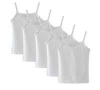 Yintry intry Confezione da 5 Canottiere per Ragazze Canottiere morbide Senza Maniche semplici Canotte per Bambini con Schiena Scoperta