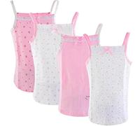 Yintry Magliette Intime Stampate da Ragazza Canotta in Cotone/Canotte per 2-12 Anni Canottiere Elastiche in Confezione da 4