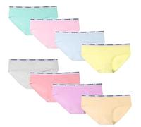 Yintry Mutandine in Morbido Cotone per Ragazze Tinta Unita Intimo Mutandine a Vita Media Comodi Slip Completi per Adolescenti 10-16 Anni (Confezione da 8)