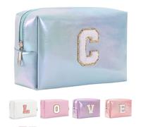 Yintry Regali di compleanno per donne, mogli, borsa per trucchi da viaggio, borsa per cosmetici, borsa per lettere in ciniglia, organizer da viaggio per trucchi, cose carine per ragazze adolescenti