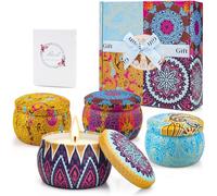 Yinuo Candle Candele Profumate Regalo,Regalo Donna,Set Candele Profumate 4 x 5,65 Oz,per Anniversario Natale San Valentino Festa della Mamma Decorazione