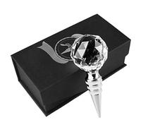 YINUO HJSR0001 Metal Diamante Cristallo Palla Tappo Bottiglia Della Vino Salva Vino Con Pacco Regalo Per il Regalo Di Natale (Cristallo Pulire)