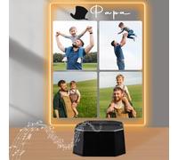 YINYIFANS Regalo per papà/Dock musicale bluetooth personalizzato con foto e testo unico di tua figlia, tuo figlio o tua moglie per regali speciali per la festa del papà e il compleanno!(Stile D)
