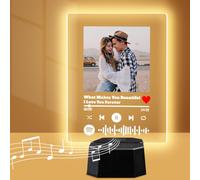 YINYIFANS Targa Spotify personalizzata/Luci LED romantiche/Regalo cornice Bluetooth/Luci multicolore con Smart Touch e cavo USB Ottima scelta per un regalo creativo personalizzato per lei/lui(Stile A)