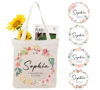 YINYIFANS Tote Bag Tela Personalizzate Per La Festa Della Mamma,Borse Regalo Riutilizzabili Per La Spesa,Ottimi Regali Per Mamme Damigelle,Amiche,Regali Per Il Team Building (Stile A)