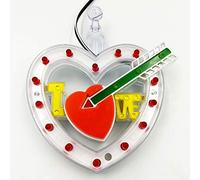 Yinyimei Lampada da Tavolo Wedding LED Car Decoration Atmosphere Lampada Black Heart Light DJ RGB Colorful Music Sound Lamp Decorative Light Love (Color : Red)