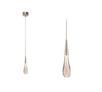 Yinyimei Lampadario Cristallo lampada a sospensione di Acqua-goccia luci a sospensione in vetro Lampada da comodino camera da letto del progettista LED moderna sala da pranzo, cucina Sospese